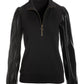 Faux Leather Sleeve Sweatshirt Black