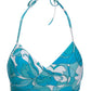 Swim Sense Teal Waters Underwire Wrap Bikini Top Blue