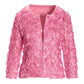 Rosette three quarter sleeve Jacket Begonia Pink