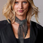 Rhinestone Wrap Necklace Black/Silver