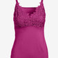 Lace Trim Cami Knit Top Festival Fuchsia