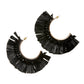 Beaded Raffia Earring Black