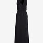 Luxe Lounge V-Neck Blouson Maxi Dress Black