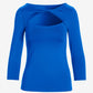 So Modern Cutout Long Sleeve Top Palace Blue