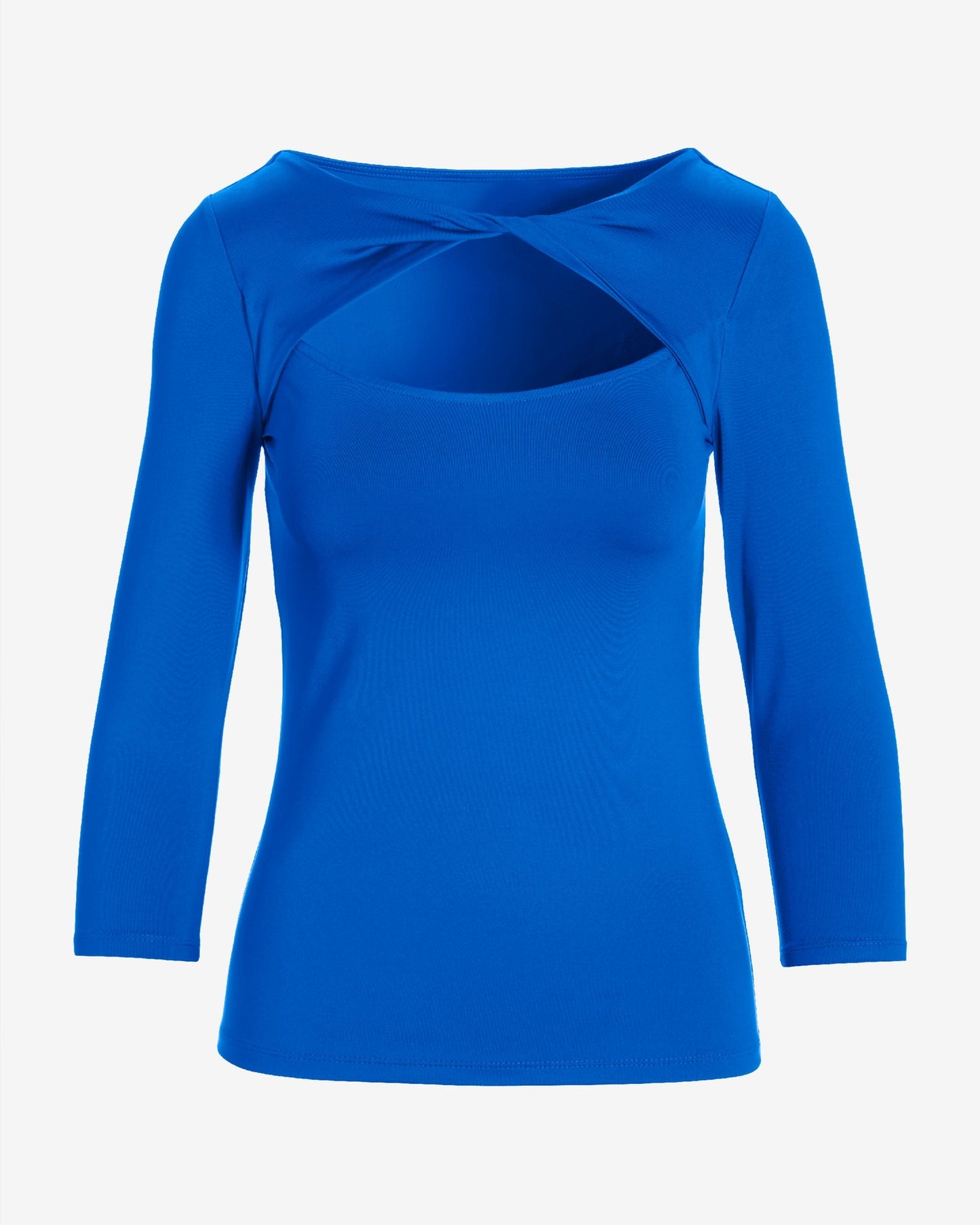 So Modern Cutout Long Sleeve Top Palace Blue