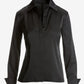 Sophia Button-Up Charmeuse Blouse Black