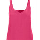 V Neck Linen Tank Top Pink