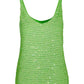 Sequin V-Neck Sweater Tank Green