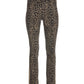 Leopard Metallic Racer-Stripe Slim Straight-Leg Jean Brown Multi