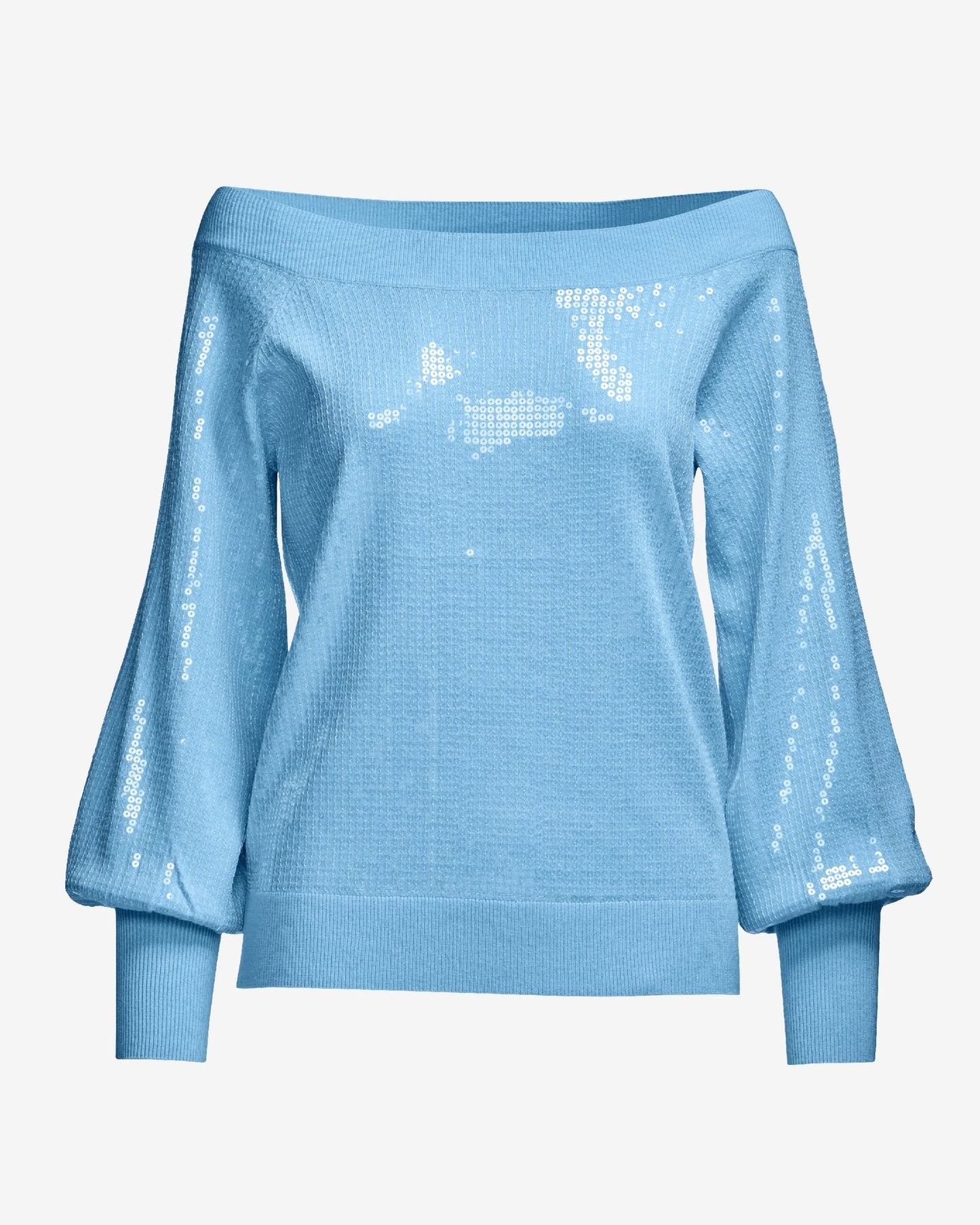 Sequin Slouchy  Sweater Airy Blue