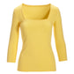So Sexy Square-Neck Top Lemon Drop