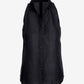 Linen Sleeveless Button-Front Shirt Black