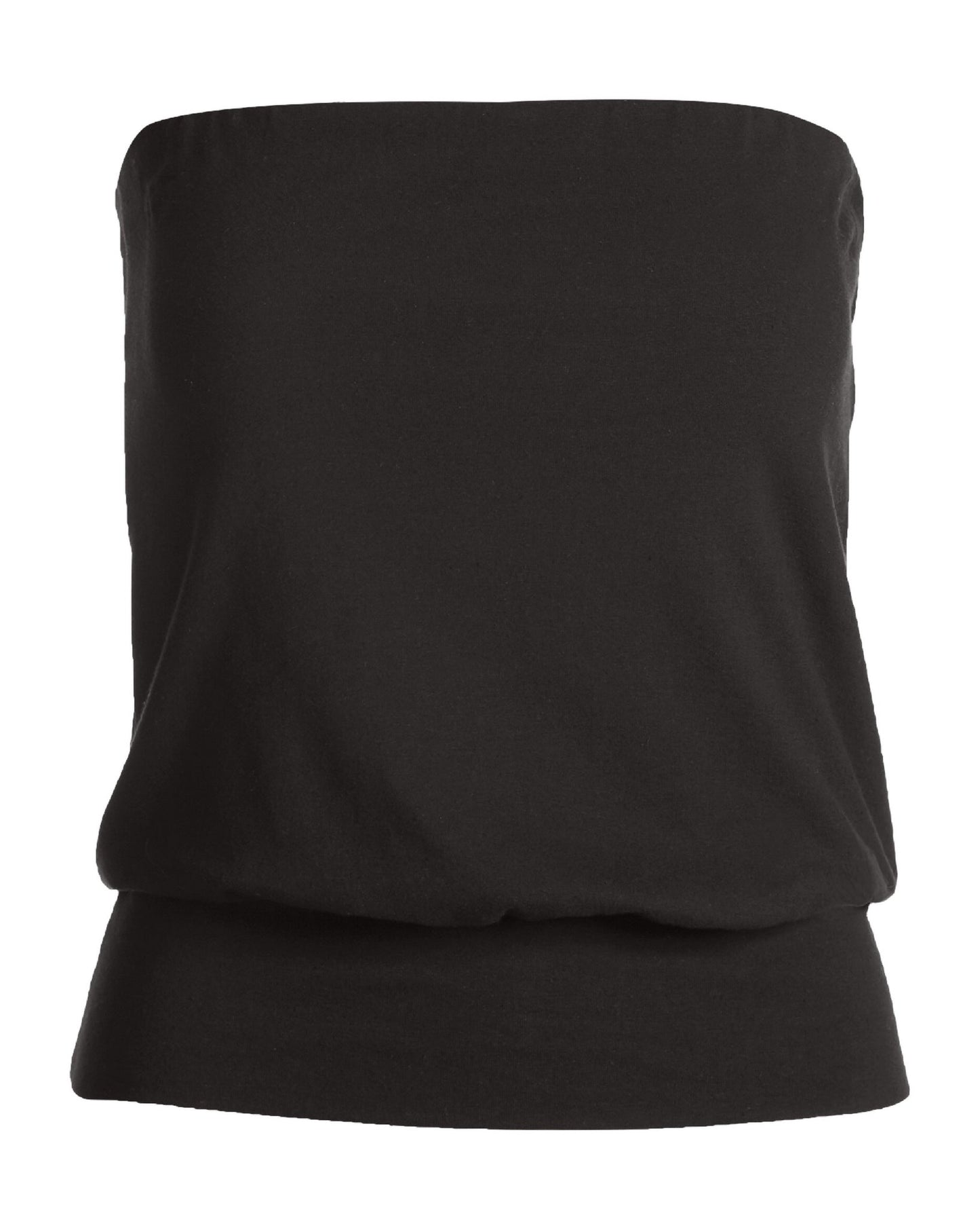 So Sexy Strapless Blouson Tube Top Black