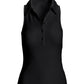 So Essential Ribbed Henley Collared Tank Black