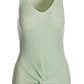 Knot front v neck sweater tank top Mint