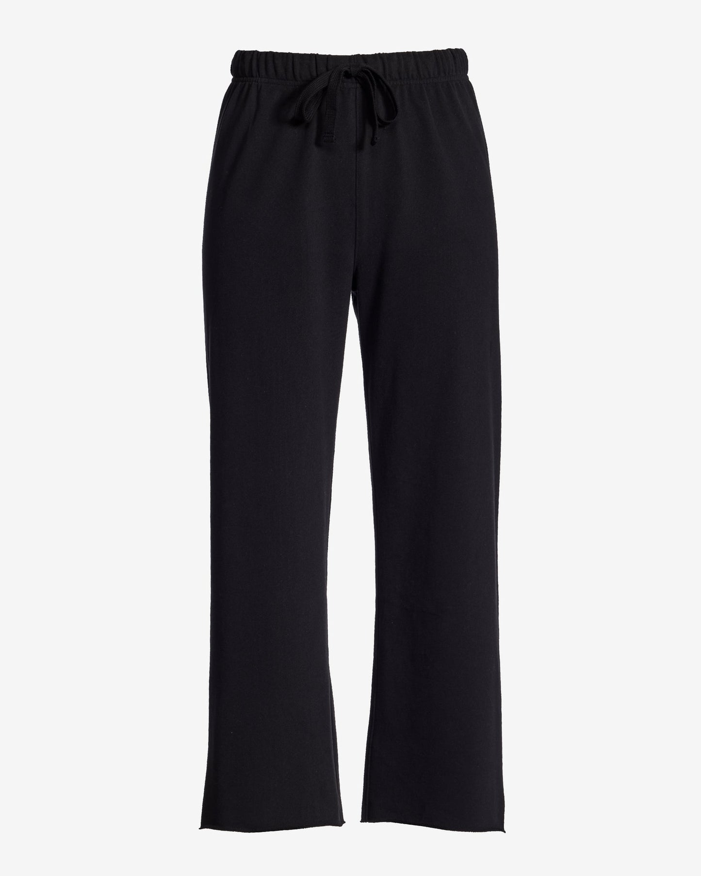 Cotton Comfort Wide Leg Lounge Pant Black