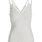 Lace Strappy Tank White
