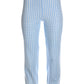 Hydrangea Gingham Twill Pull On Crop Pant Blue White