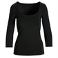 So Modern Scoop Neck Three Quarter Sleeve Top Proper Black