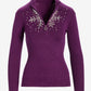 Snowflake Zip Sweater Grape Juice
