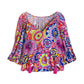 Floral Printed Knit Blouse Multi