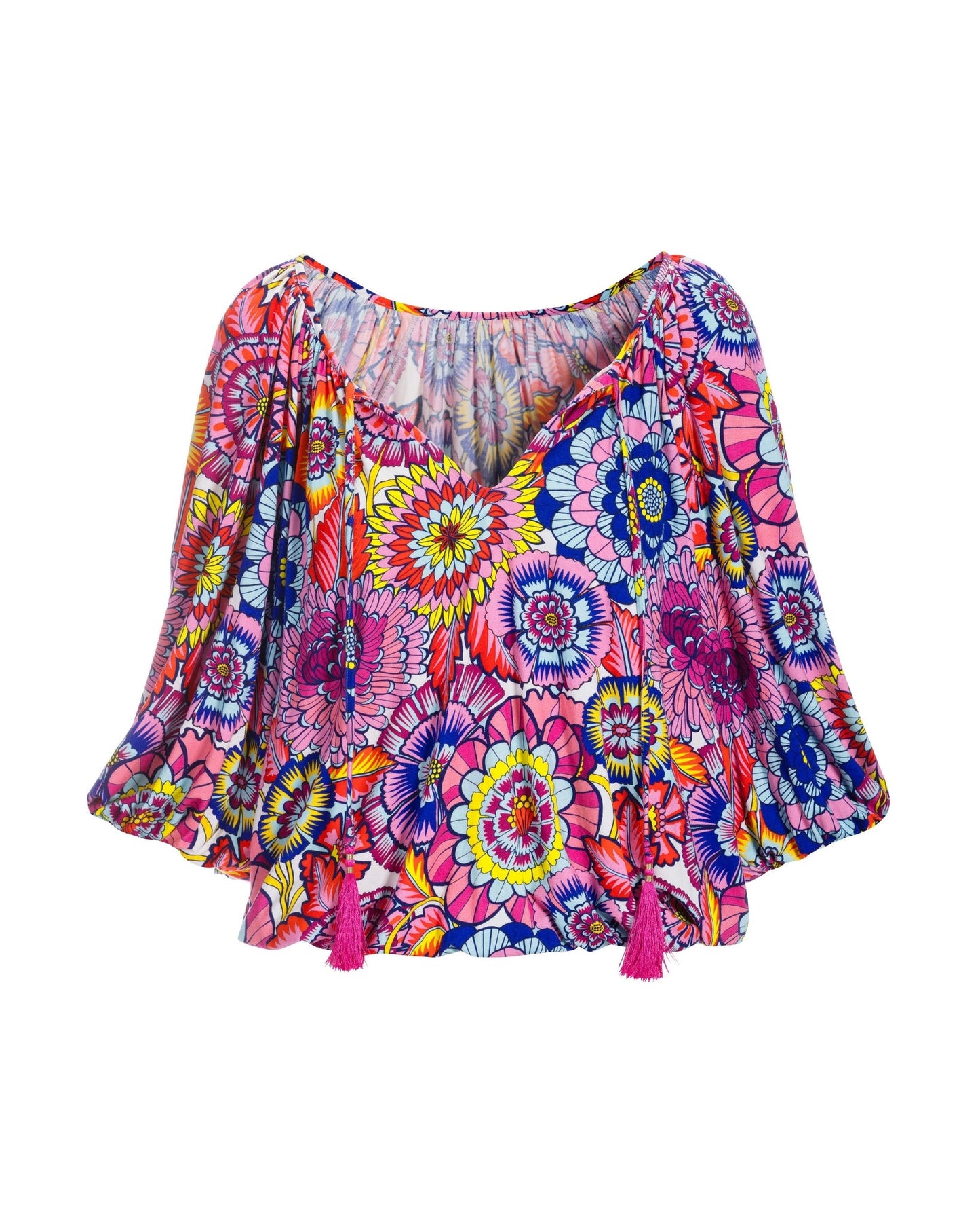 Floral Printed Knit Blouse Multi
