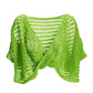 Metallic Twist Sweater Poncho Green Glow