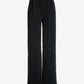 Malibu Slinky Knit Pleated Wide Leg Pant Black
