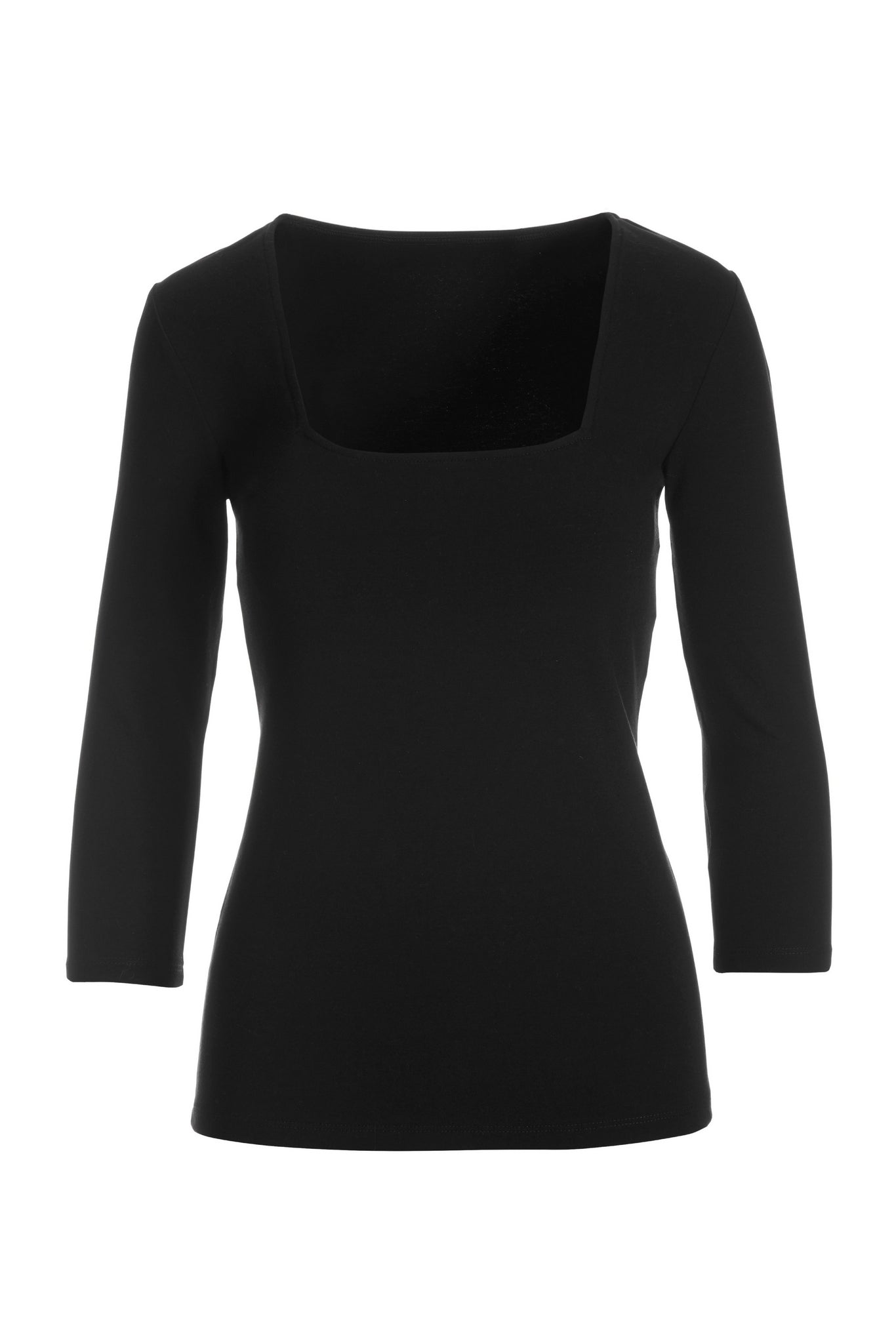 So Sexy Square-Neck Top Black