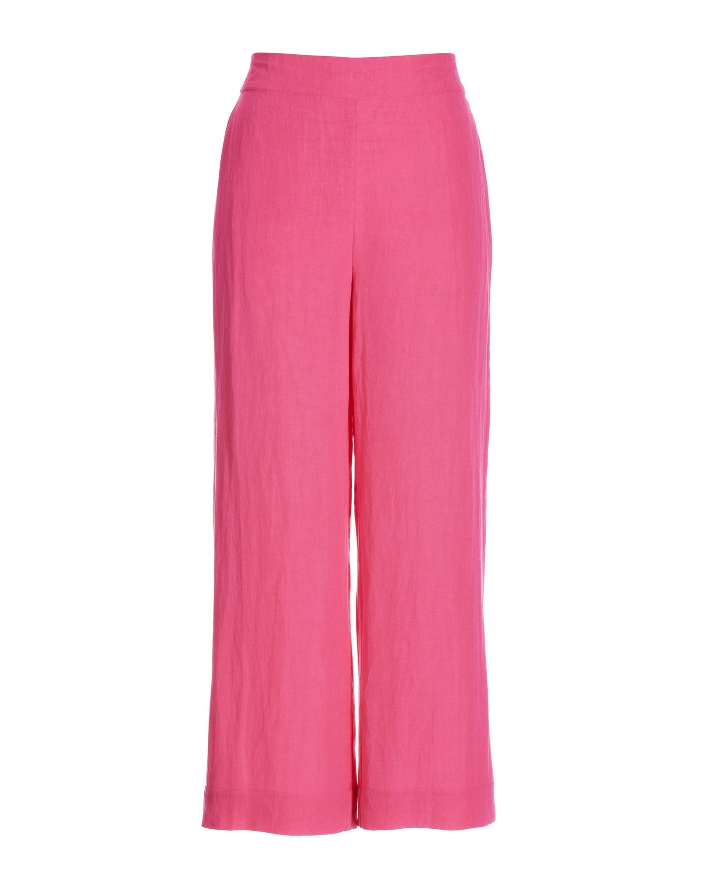 Malibu Linen Cropped Pant Shocking Pink
