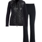 French Terry Faux Leather Sport Set Proper Black