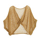 Metallic Twist Sweater Poncho Gold