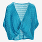 Metallic Twist Sweater Poncho Bachelor Button
