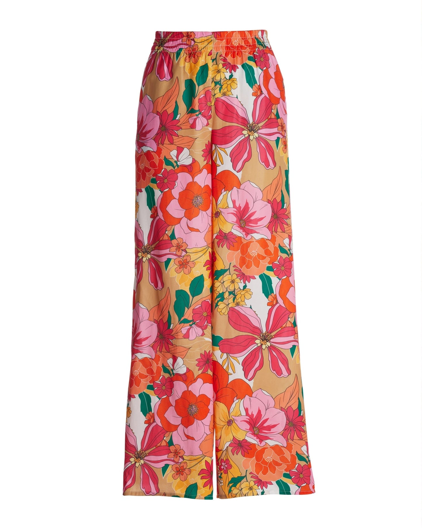 Malibu Chic Floral Garden Flowy Wide Leg Pant Multi