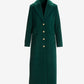 Full Length Classic Tailored Coat Deep Emerald