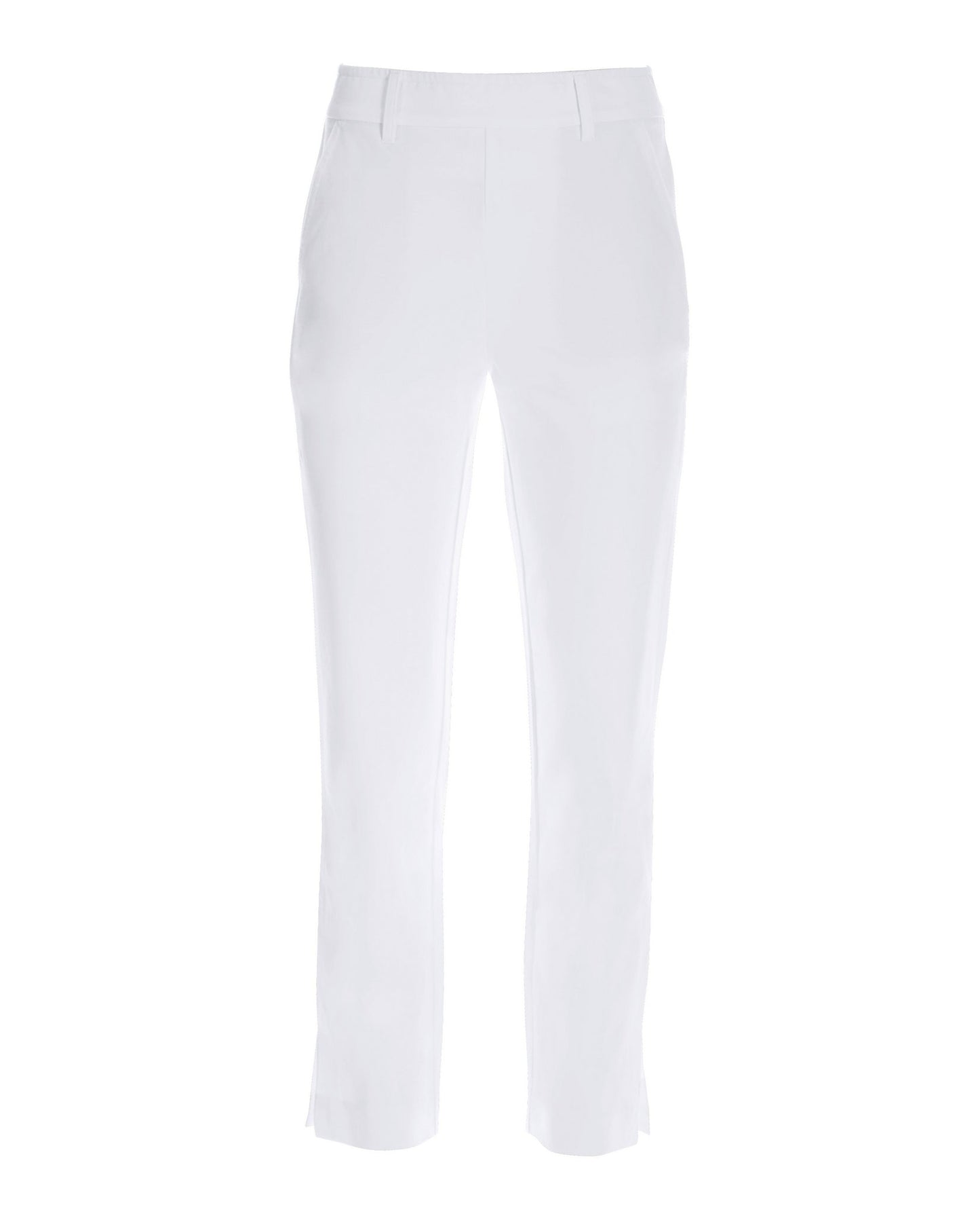 Newport Twill Pull on Crop Pant Pure White