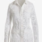 Eyelet Utility Jacket Off White