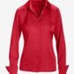 Sophia Button-Up Charmeuse Blouse Tomato Red
