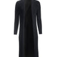 Rib Long Cardigan Sweater Black