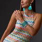 Beaded Turquoise Cuff Silver/Turquoise