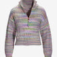 Cable Marled Half Zip Sweater Multi