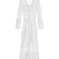 Mesh Crochet Mix Duster White