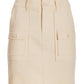 Denim Pull On Cargo Skort Cream