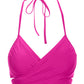 Swim Sense Underwire Wrap Bikini Top 2AJ56 Fuchsia Red