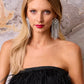 Pearl And Crystal Fringe Earrings Silver