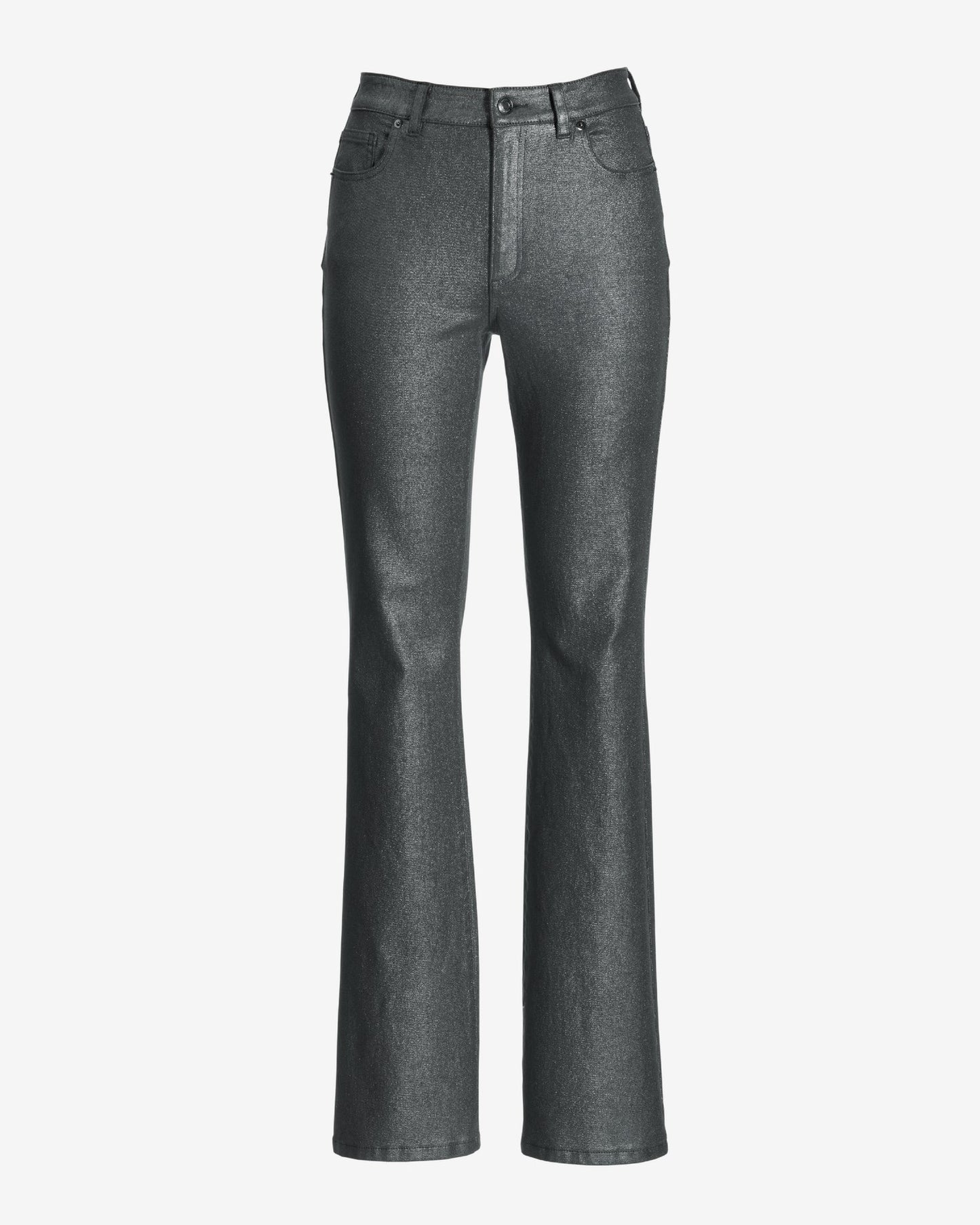 Monterey Coated High Rise Bootcut Jean Gunmetal/Silver