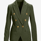Modern Double-Breasted Blazer Olive Night