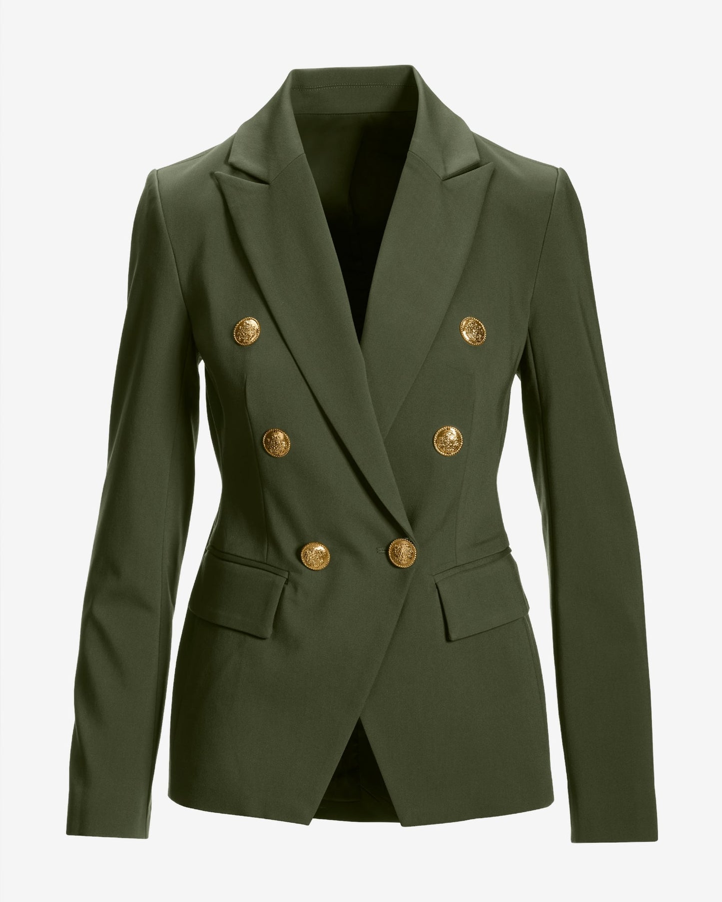 Modern Double-Breasted Blazer Olive Night