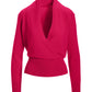 Cashmere Surplice Blouson Sweater Bright Pink