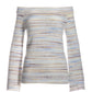 Marled Off the Shoulder Flare Sleeve Sweater Multi